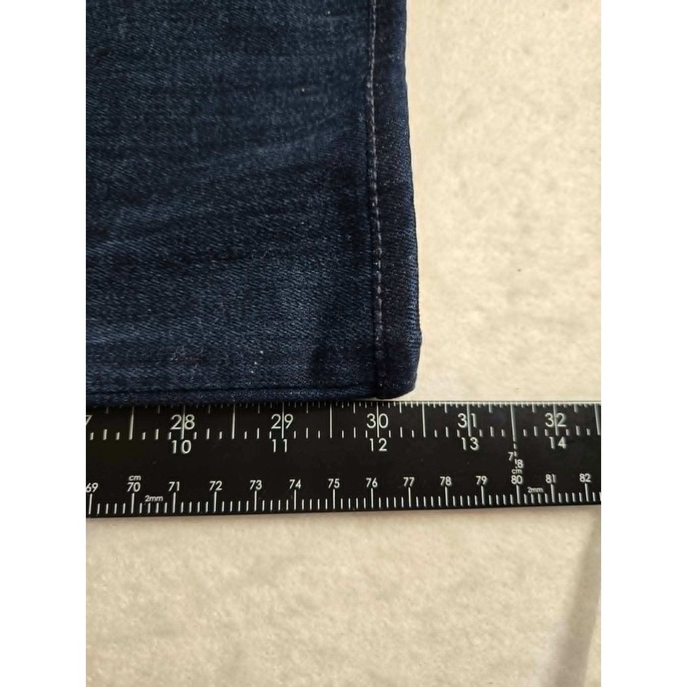 7 For All Mankind Kimmie Straight Leg Jeans Dark Indigo Blue Stretch Size 30 - Picture 4 of 9